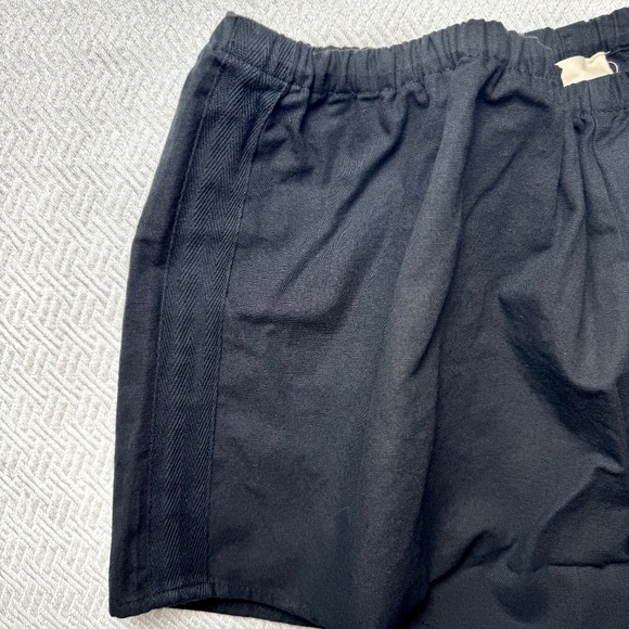 NWT BY ANTHROPOLOGIE Micro Tap Short Women's Size M Black Cotton-linen Blend - Picture 4 of 10